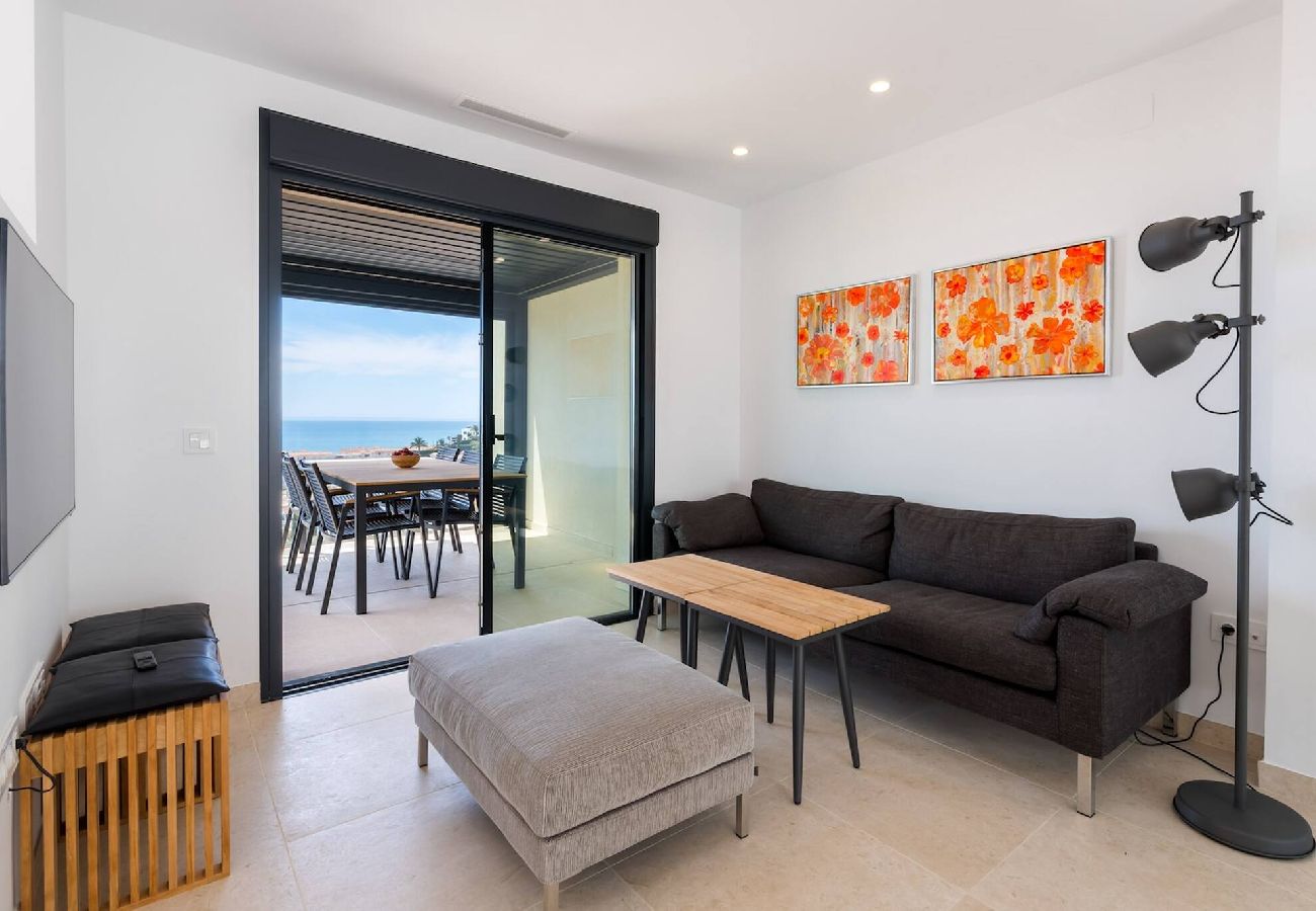 Casa en Torrox Costa - Casa con jacuzzi, impresionantes vistas al mar, sauna y gimnasio