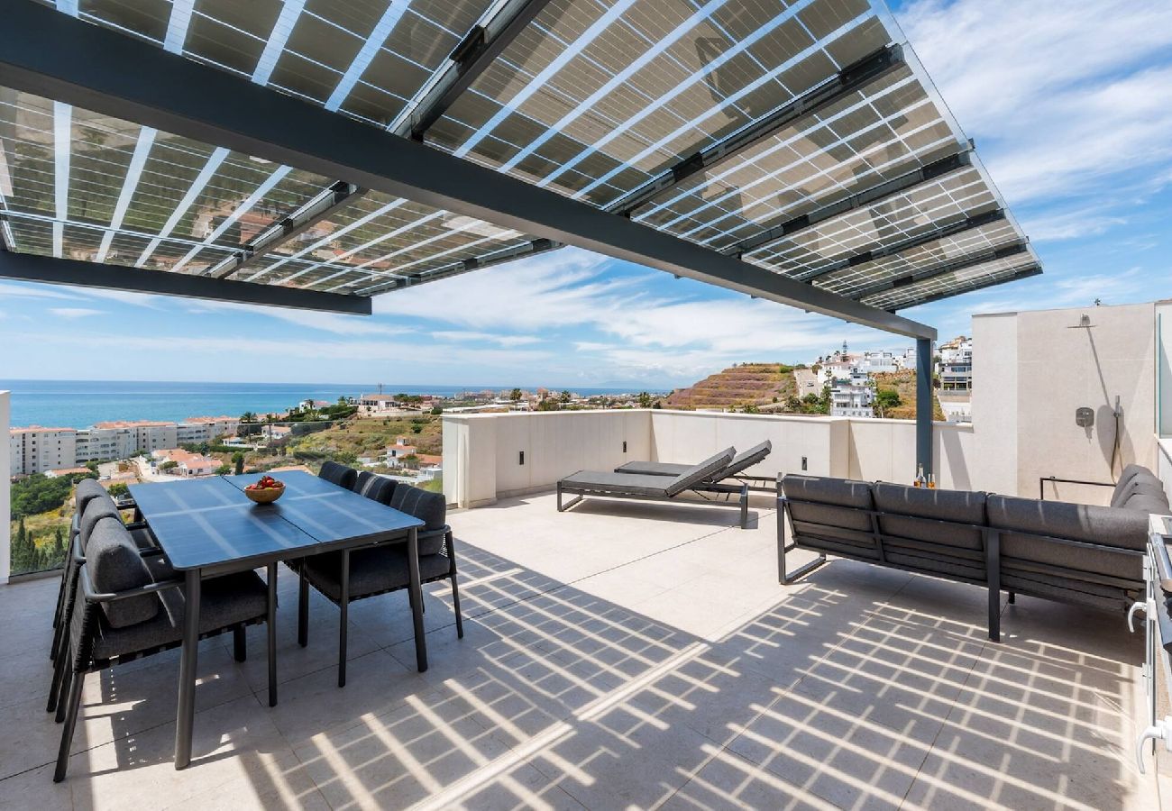 House in Torrox Costa - Luxury Villa with Private Pool and Hot Tub - access to gym, sauna & wellness centre