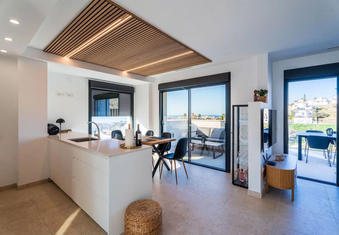 House in Torrox Costa - Modern House with Private Pool and Hot Tub - access to gym, sauna & wellness centre