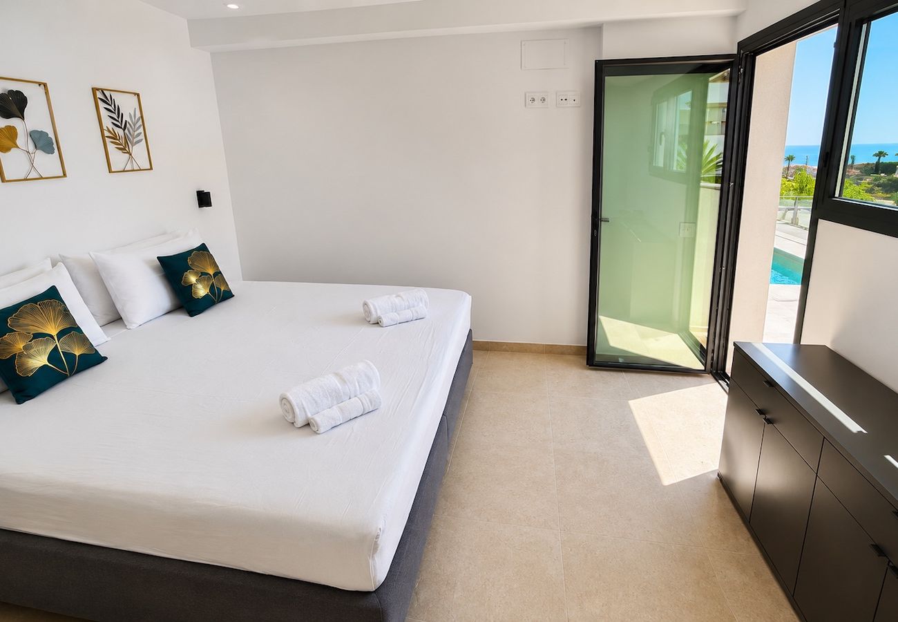 House in Torrox Costa - Modern House with Private Pool and Hot Tub - access to gym, sauna & wellness centre