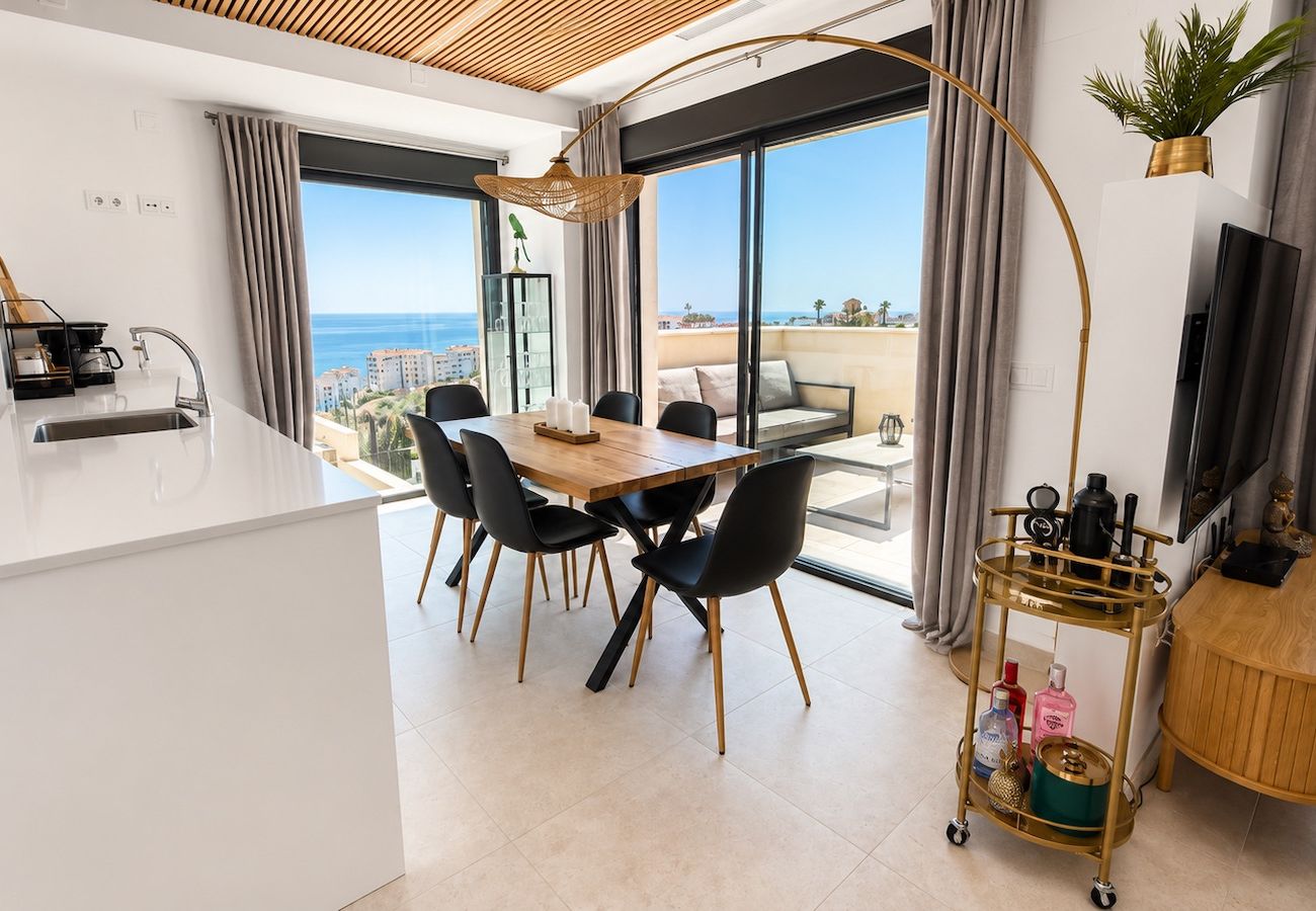 House in Torrox Costa - Modern House with Private Pool and Hot Tub - access to gym, sauna & wellness centre